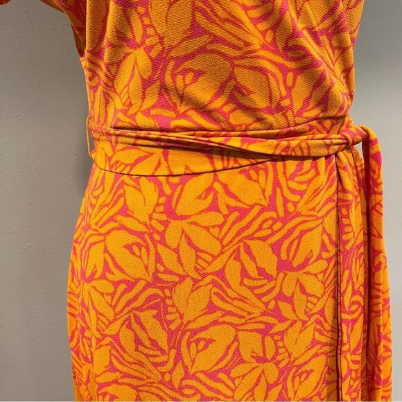 Nine West fake wrap flutter sleeves mini Dress size small NWOT - Picture 7 of 13